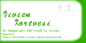 vivien kortvesi business card